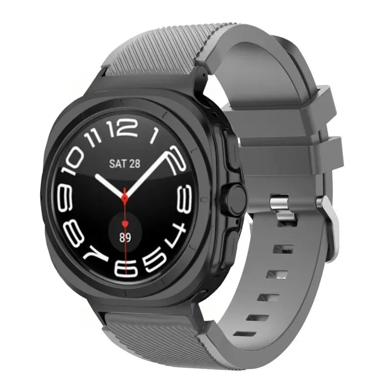 Stripe Textured Silicone Wristband for Samsung Galaxy Watch Ultra and Samsung Galaxy Watch Ultra (2025)