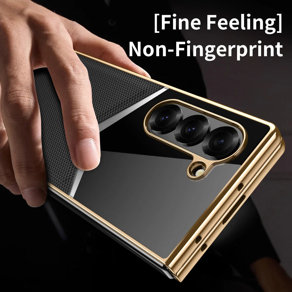 Samsung Galaxy Z Fold 6 Luxury PC Case with Electroplated Finish