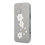 Elegant 3D Flower MagSafe Leather Flip Wallet Case for iPhone 17 Series