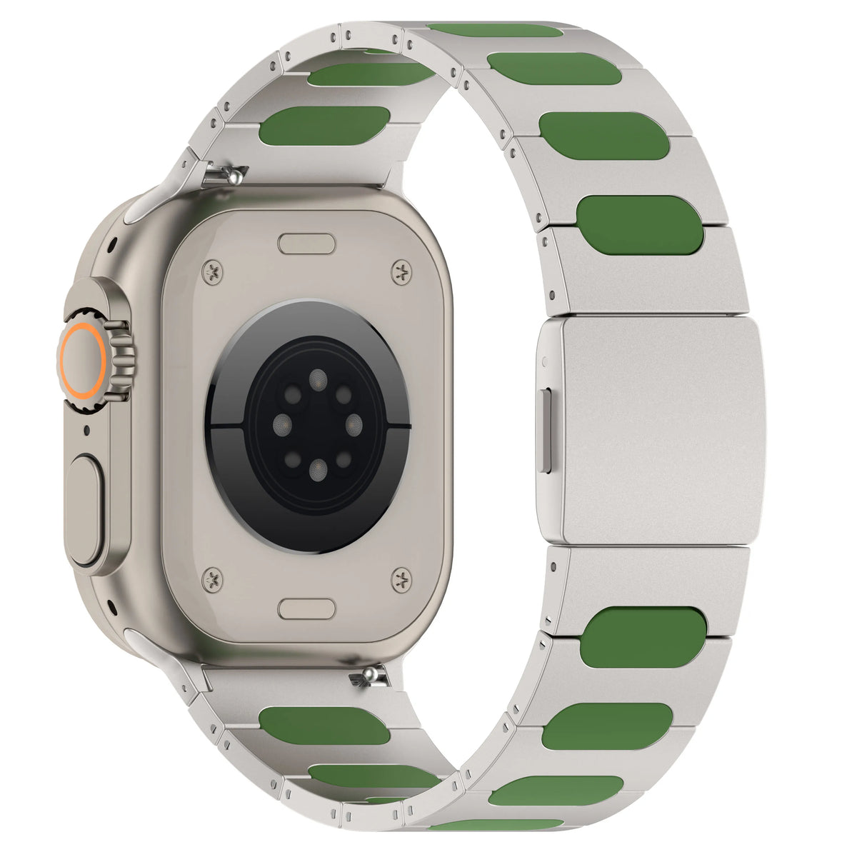 Metal and Silicone Hybrid Bracelet for Apple Watch