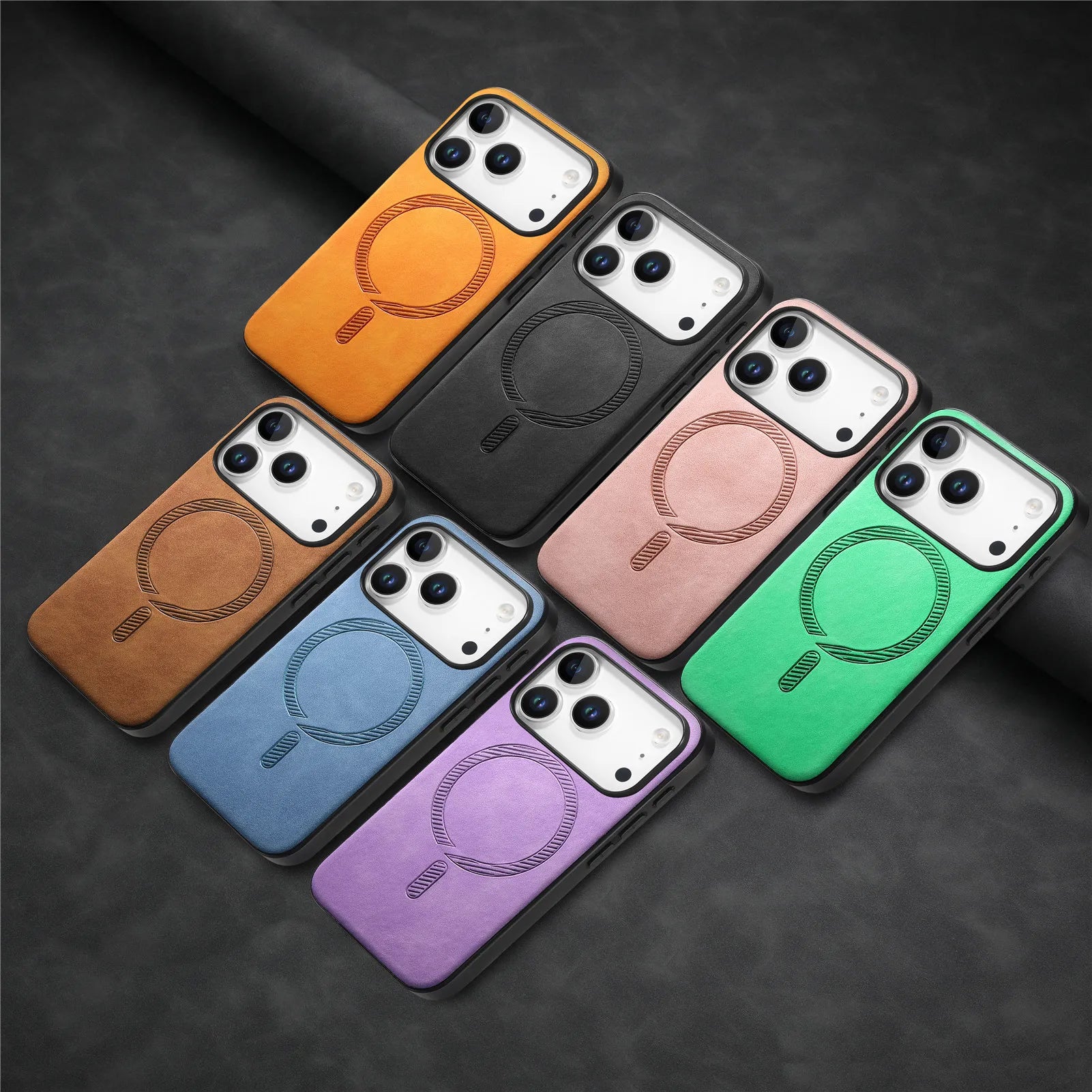 Skin-Feel MagSafe Leather Case for iPhone 17 Series
