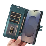 Samsung Galaxy S25 Series Book-Style Leather Case with Card Pocket and Stand