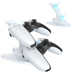 Dual-Port Charging Station for PlayStation 5 Gamepads with Light Indicator