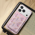 Embossed Leather MagSafe Case with Detachable Card Holder for iPhone 17 Series