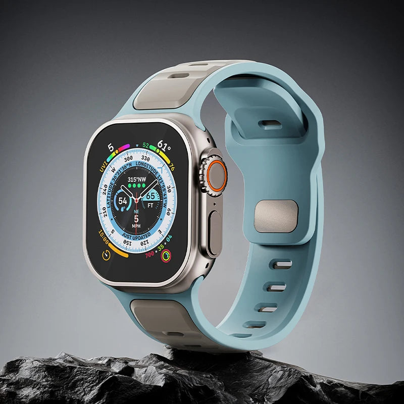 Skin-Friendly Soft Silicone Sport Band for Apple Watch