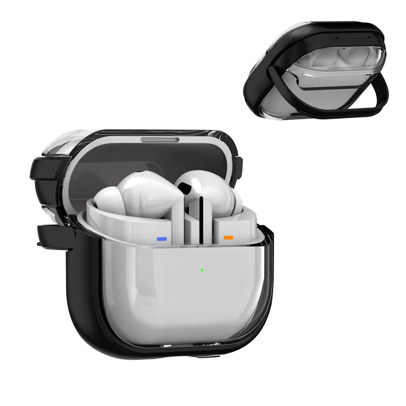 Transparent Protective Stand Cover for Samsung Galaxy Buds 3 & Buds 3 Pro