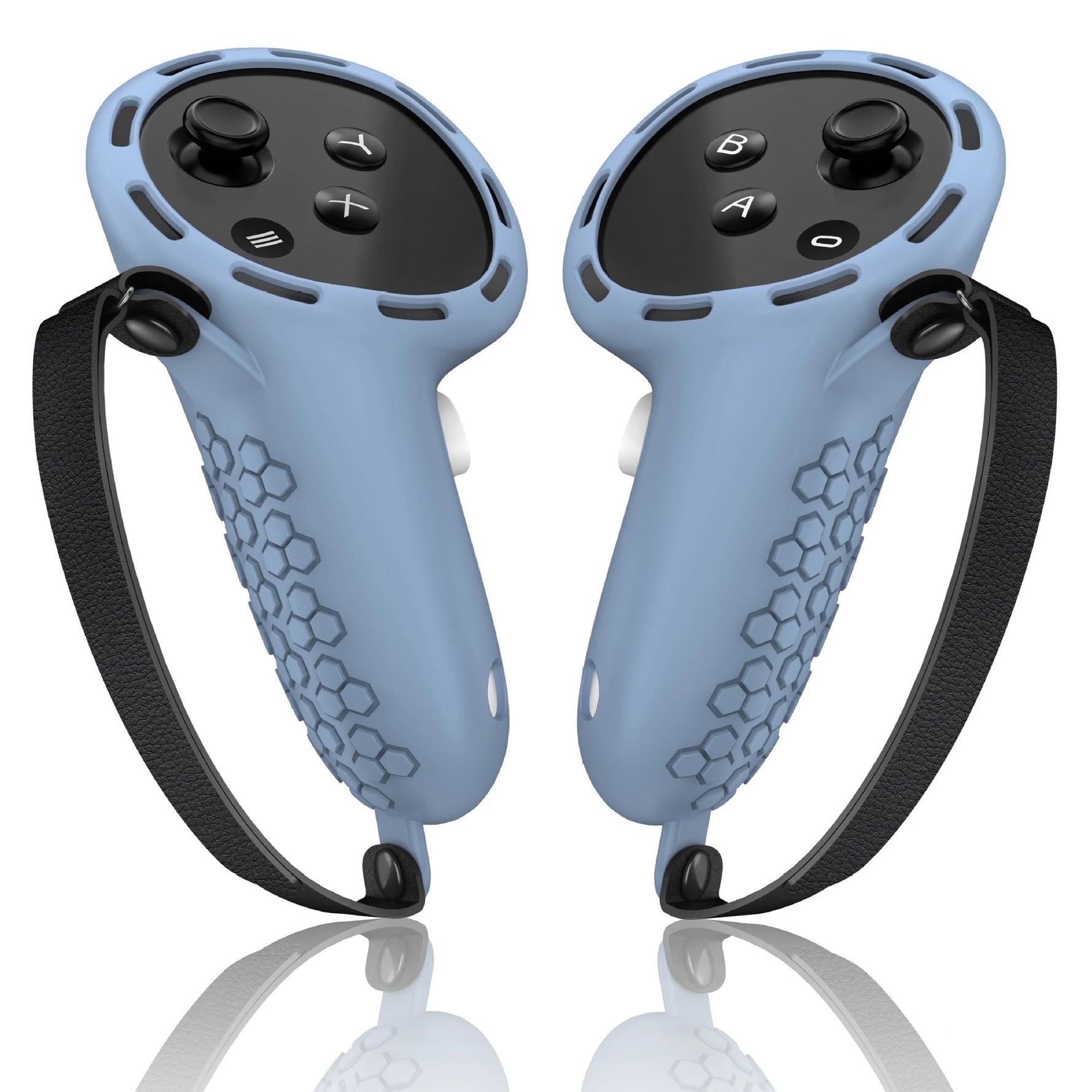 Silicone Touch Controller Grip with Adjustable Anti-Throw Strap for Meta Quest 3 / 3S