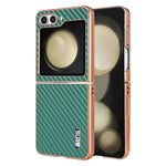 Luxury Carbon Fiber Pattern Phone Case for Samsung Galaxy Z Flip 6