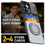 Shockproof Case with Sliding Camera Cover and Folding Ring for Samsung Galaxy S26 Series