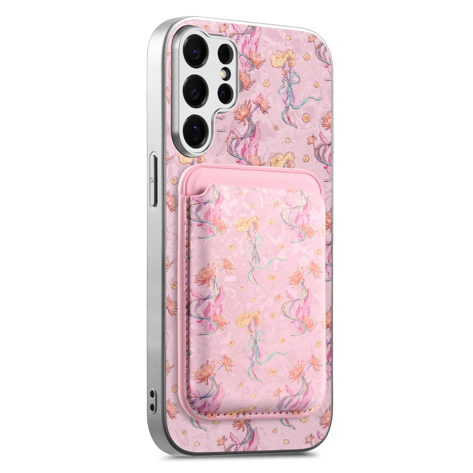 Premium Embossed Leather Case with Removable Card Holder for Samsung Galaxy S26 Series