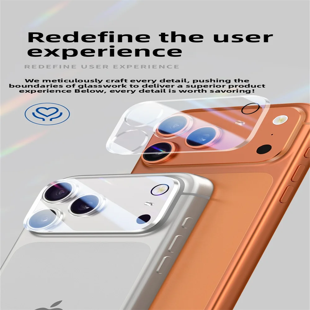HD Transparent Tempered Glass Camera Lens Protector for iPhone 17 Series