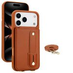 Premium PU Leather Stand Wallet Case for iPhone 17 Series