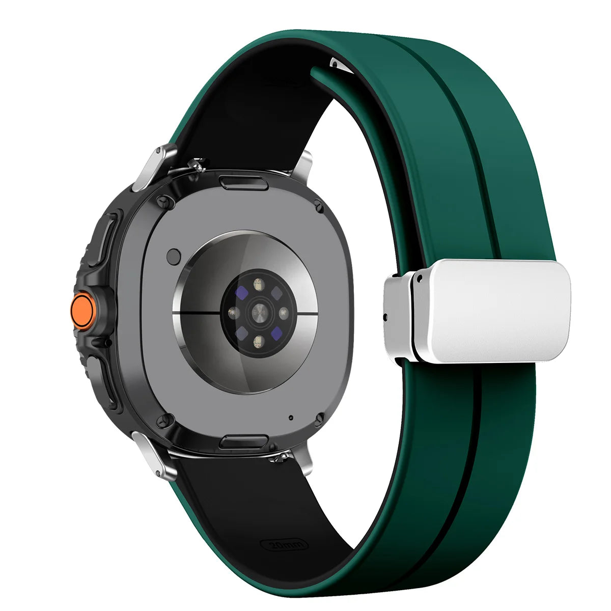 Silicone Magnetic Buckle Strap for Samsung Galaxy Watch 8 /  Galaxy Watch 8 Classic