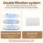 ROJECO Stainless Steel Double-Filtration Pet Water Fountain