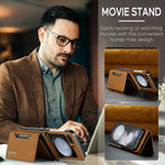 Multifunctional Storage Card Wallet PU Shock Absorbing Cover With Drawstring Foldable Phone Case for Samsung Galaxy Z Flip 5