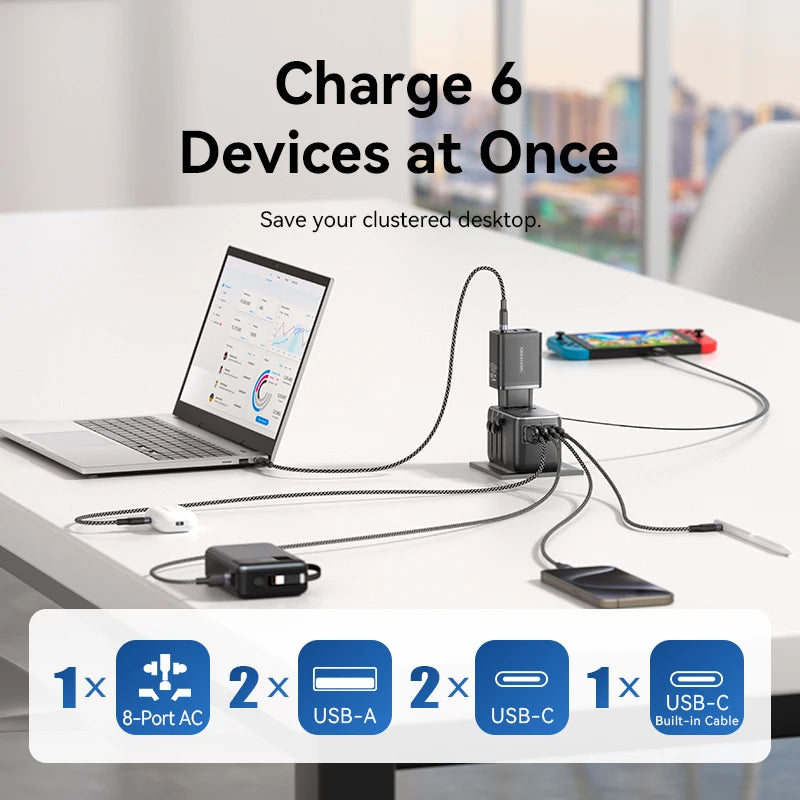 Vention 35W GaN Universal Travel Adapter