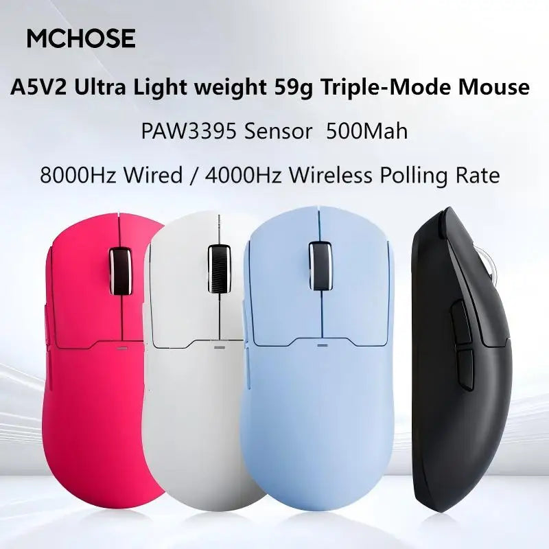 MCHOSE A5 V2 Ultra Tri-Mode Wireless Gaming Mouse