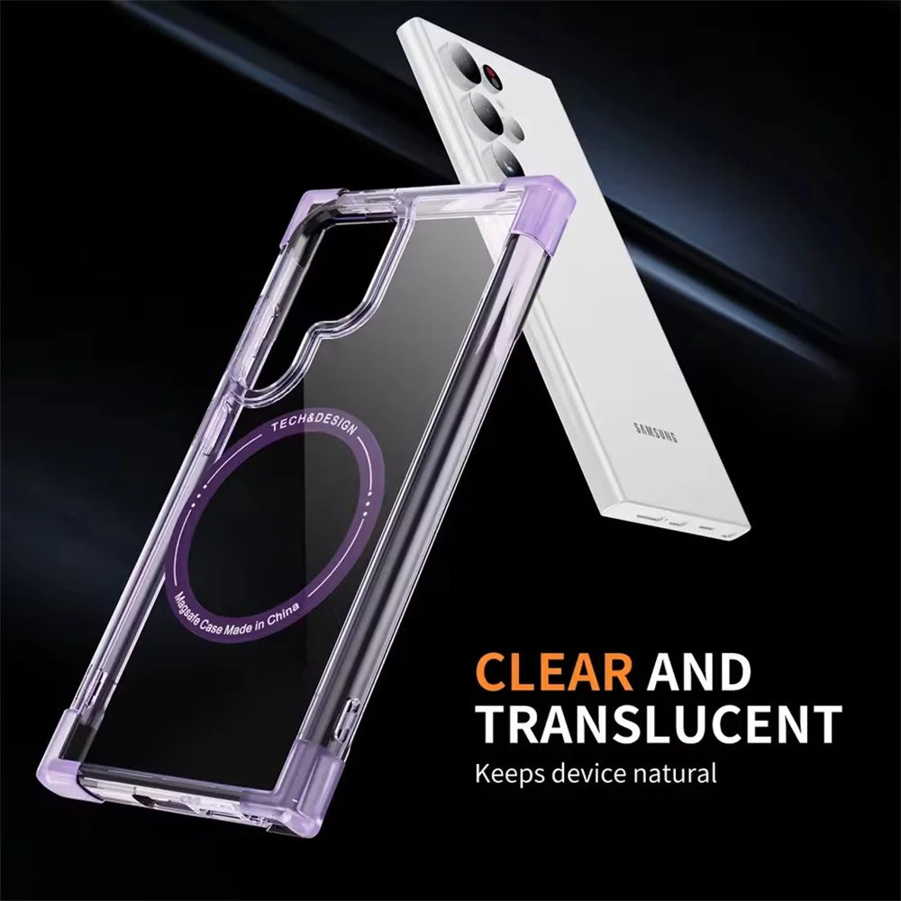 Frosted Clear MAgnetic TPU Case for Samsung Galaxy S25 Series
