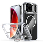 Slim Clear Acrylic MagSafe Case with Built-In Lens Stand for iPhone 17 Series