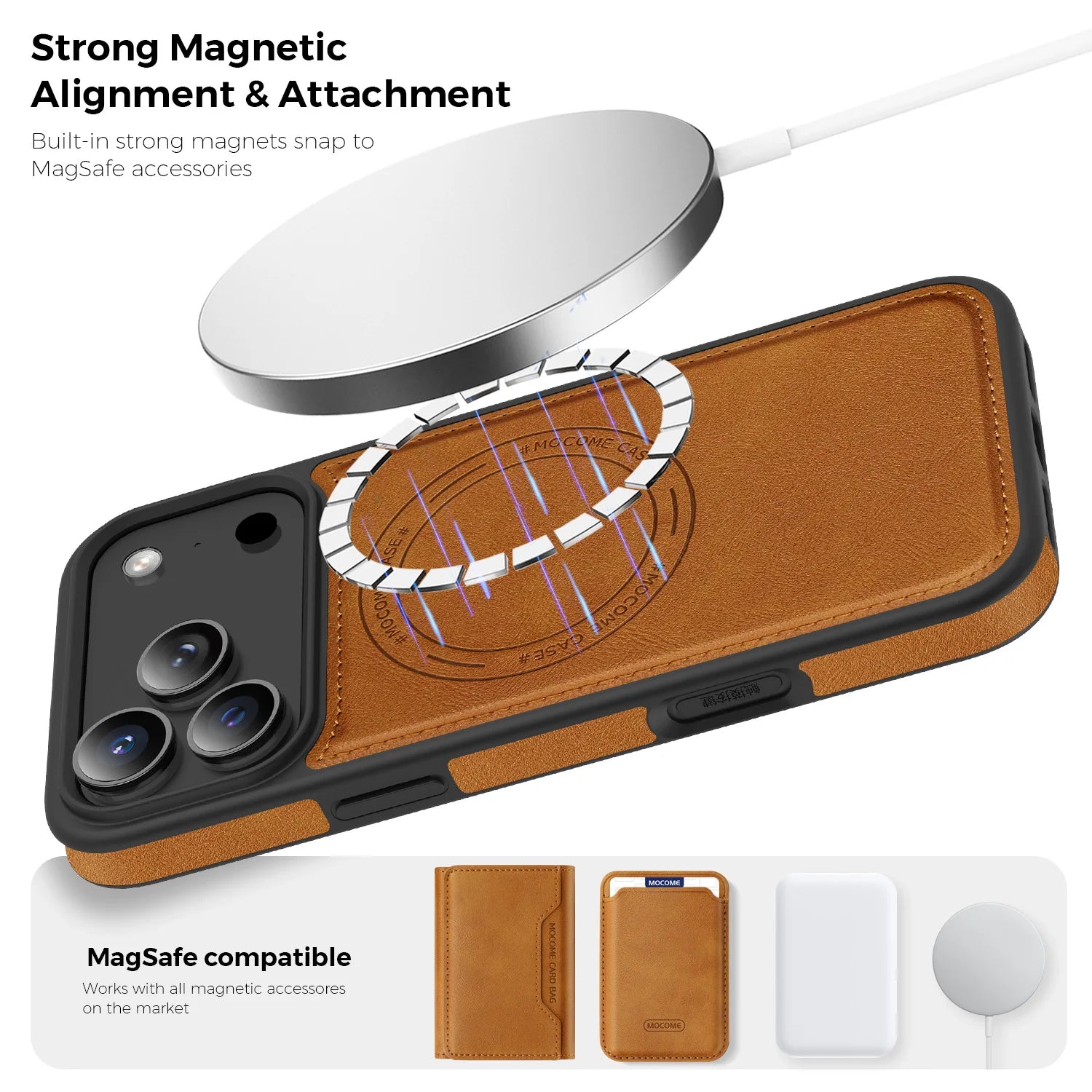 Premium Shockproof Leather MagSafe Case for iPhone 17 Series