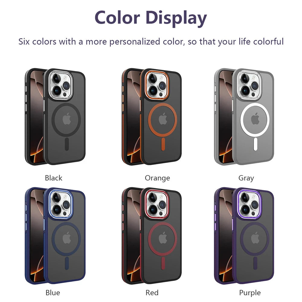 Shockproof Translucent MagSafe Case for iPhone 15 Series