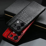Shockproof Genuine Cowhide Leather Phone Case for Xiaomi Redmi Note 13 Series