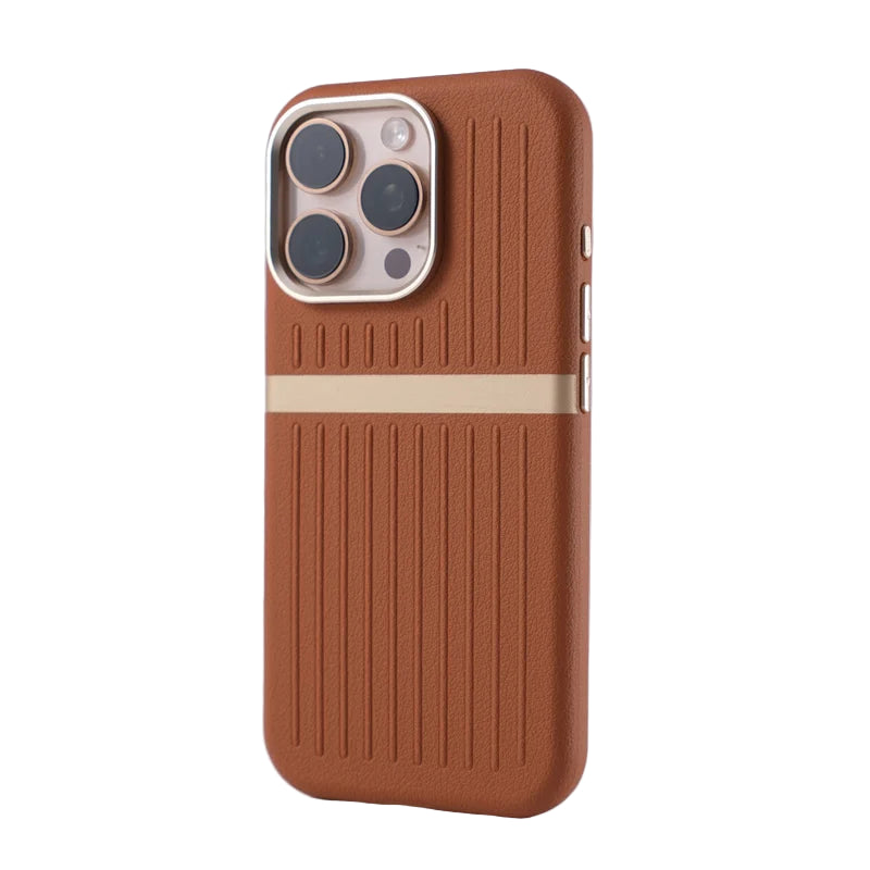 Elegant Suitcase Style PU Leather MagSafe Case for iPhone 16 Series