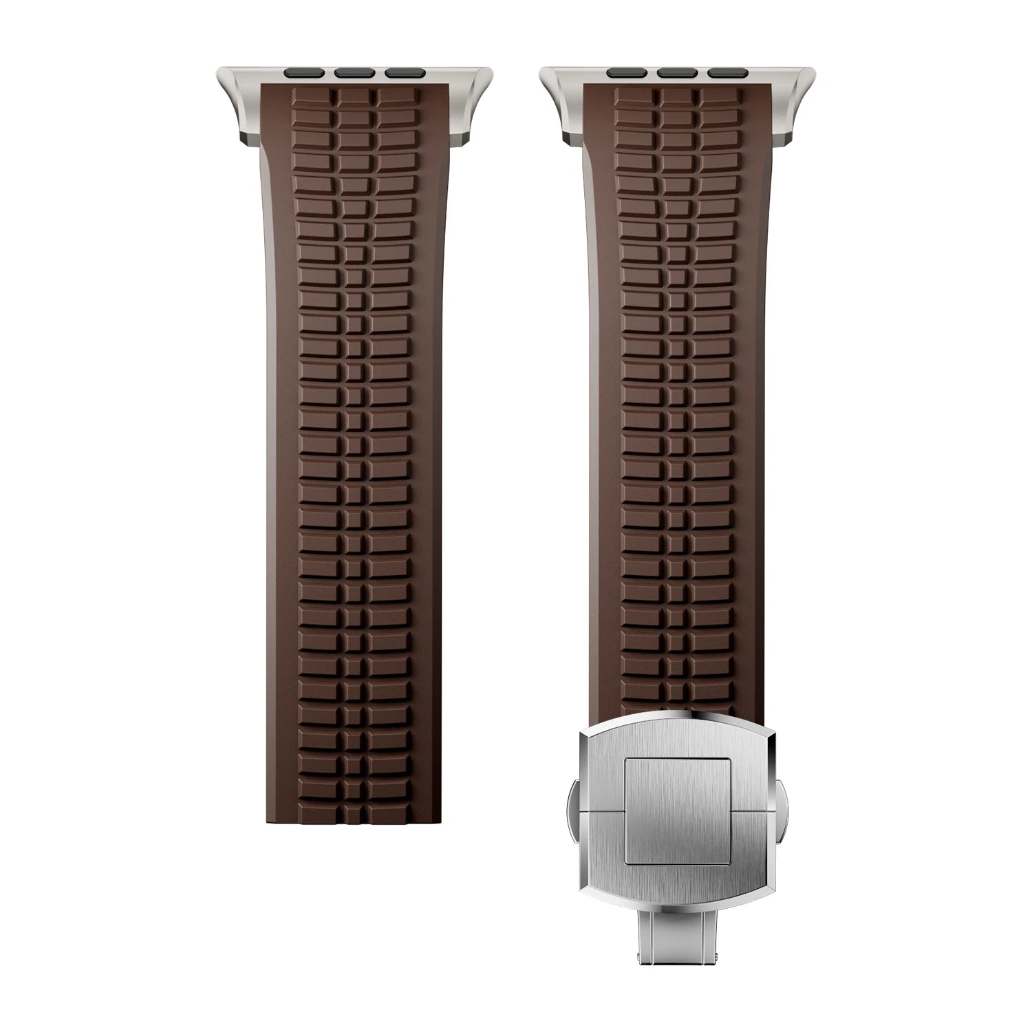 Luxury Sports Silicone Band with Metal Bracelet for Apple Watch