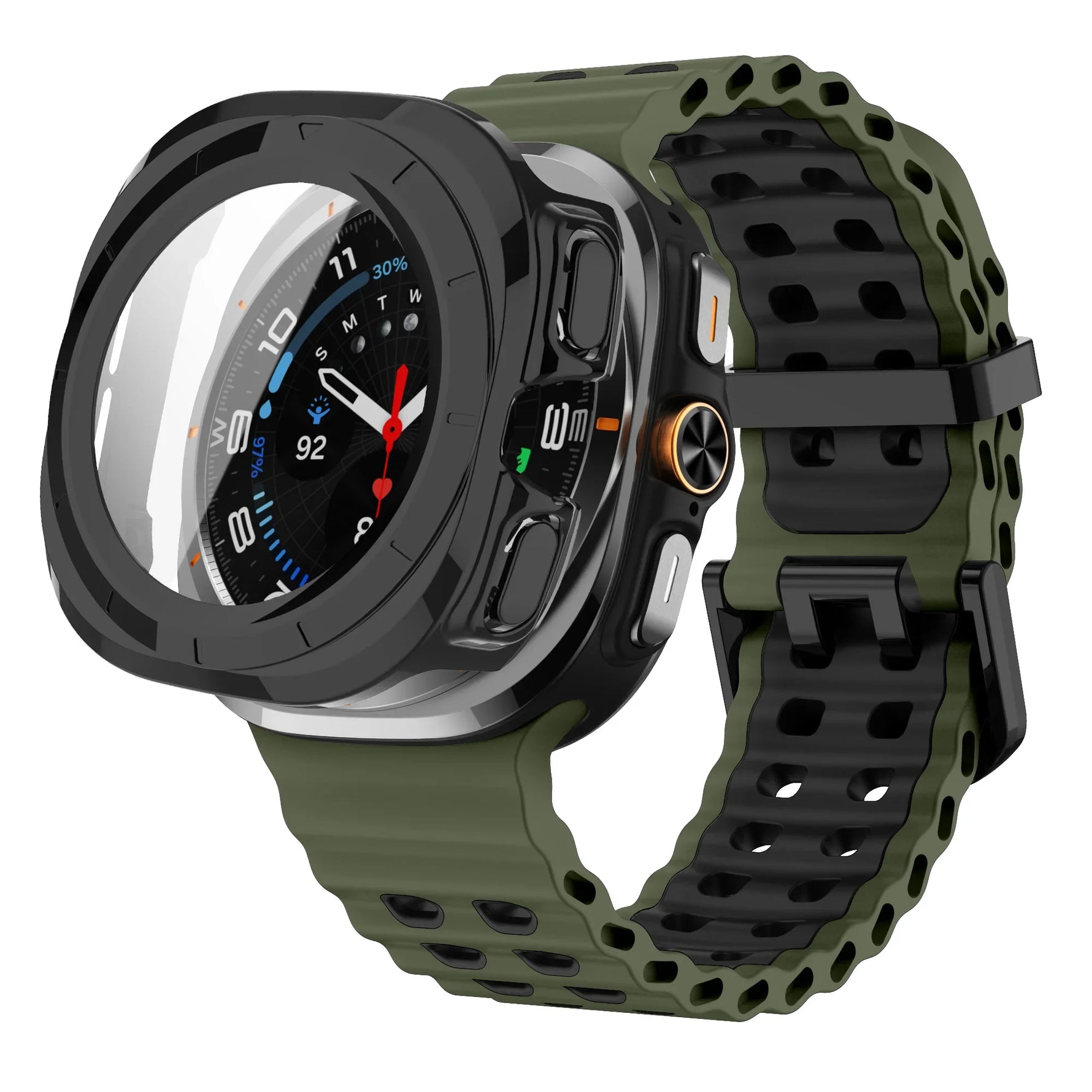 Silicone Strap & Protection Set for Samsung Galaxy Watch Ultra and Samsung Galaxy Watch Ultra (2025)