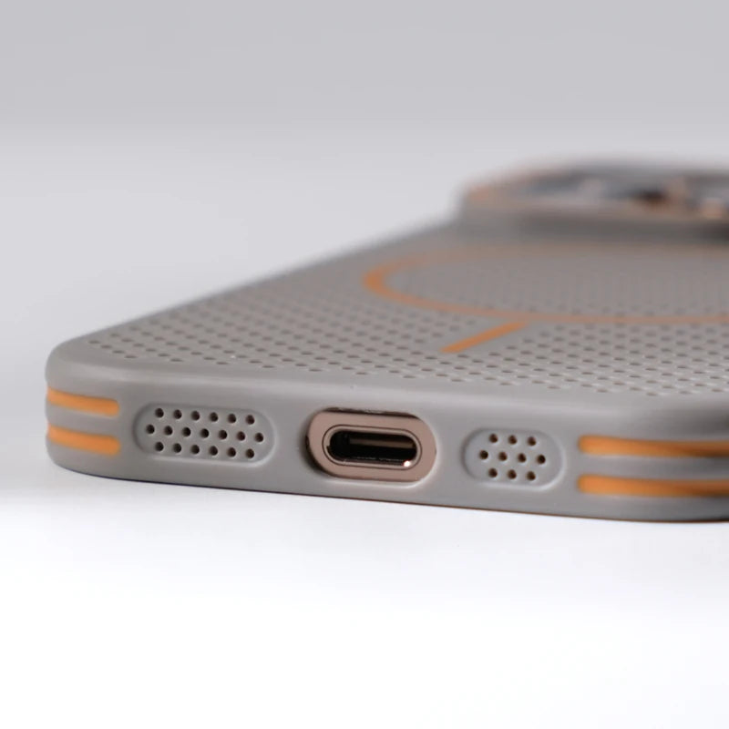 Ultra-Thin Honeycomb Mesh Cooling MagSafe Case for iPhone 15 Series