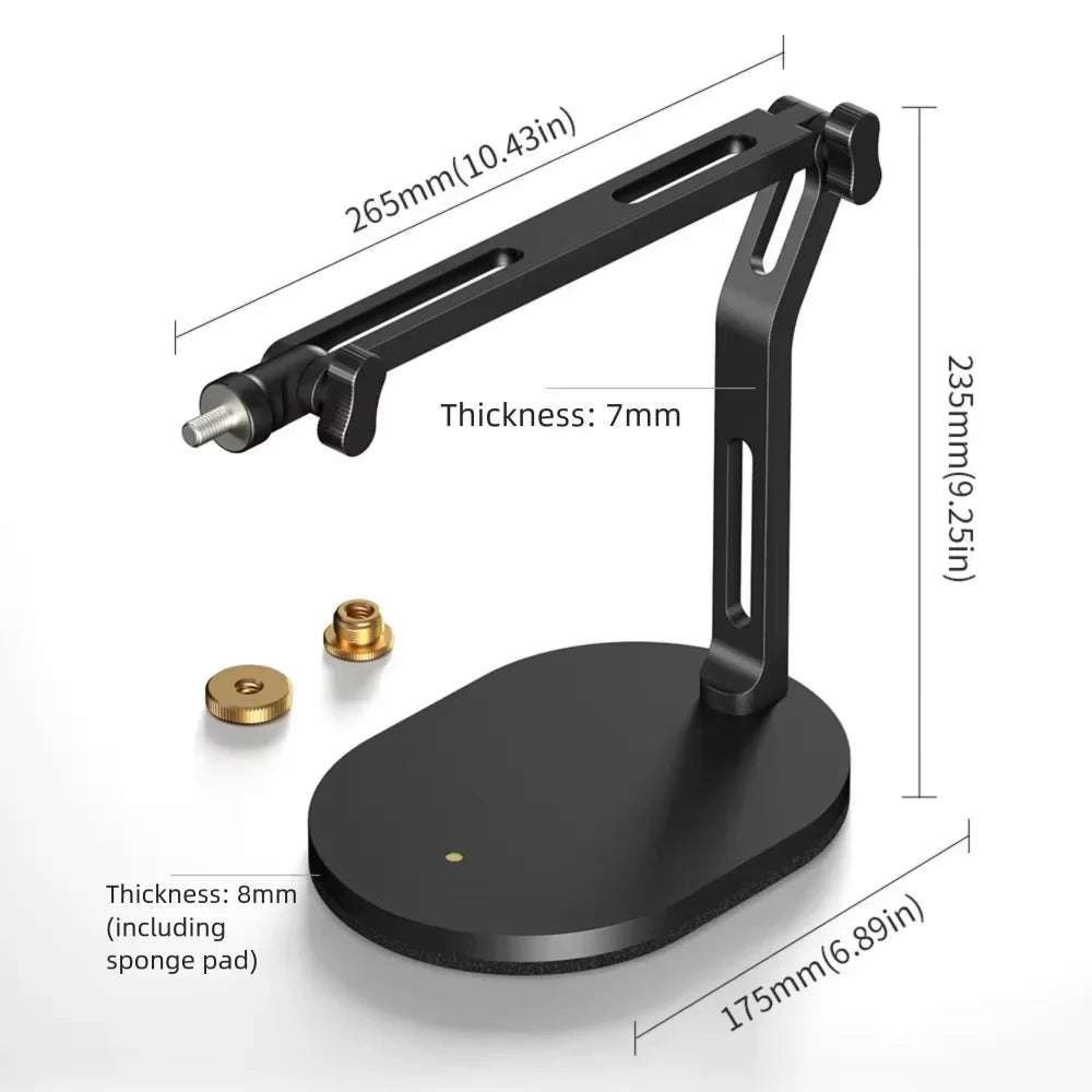 Adjustable Two-Stage Boom Arm Microphone Stand