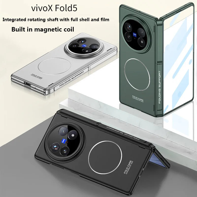 Vivo X Fold5 Skin-Feel Armor Case with HD Tempered Film