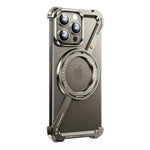 Z-Shape Frameless Metal MagSafe Phone Case for iPhone 15 Series