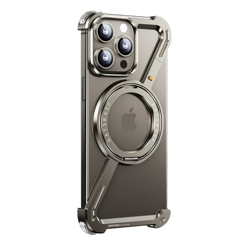 Z-Shape Frameless Metal MagSafe Phone Case for iPhone 15 Series
