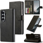 Samsung Galaxy Z Fold 7 Slim Leather Wallet Case with Kickstand