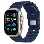 Breathable Perforated Silicone Band with Wave Pattern Grip for Apple Watch