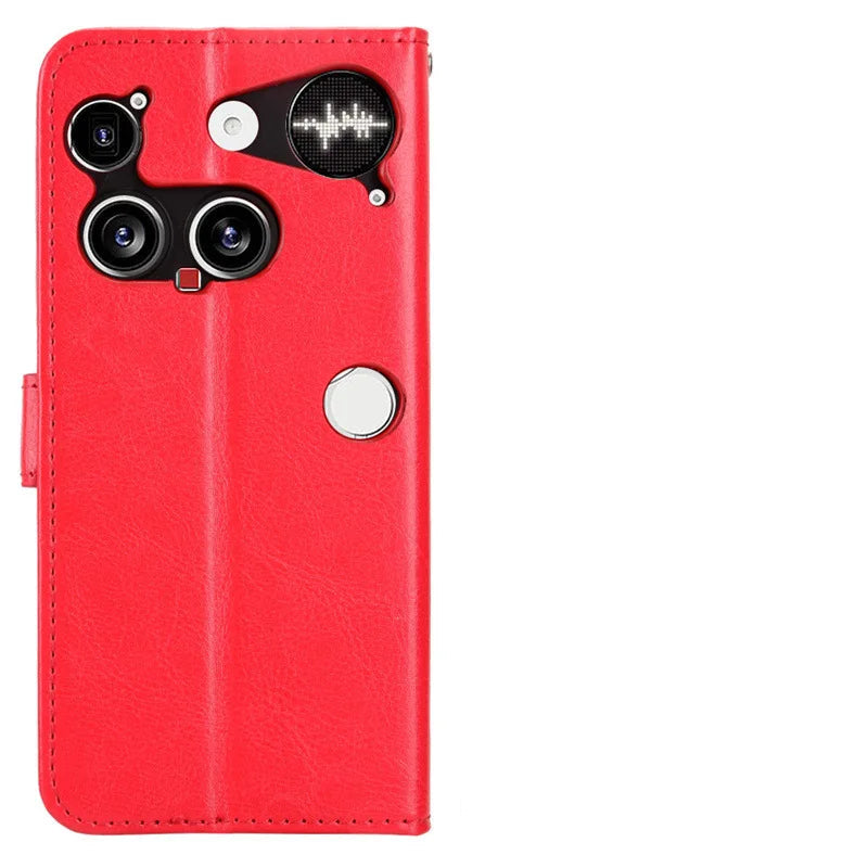Nothing Phone 3 Protective Leather Wallet Case with Kickstand
