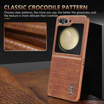 Skin-Feel Crocodile Texture Shockproof Case for Samsung Galaxy Z Flip 6