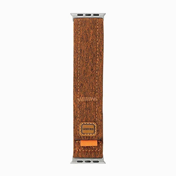 Vintage-Style Nylon Canvas Wrist Strap for Apple Watch