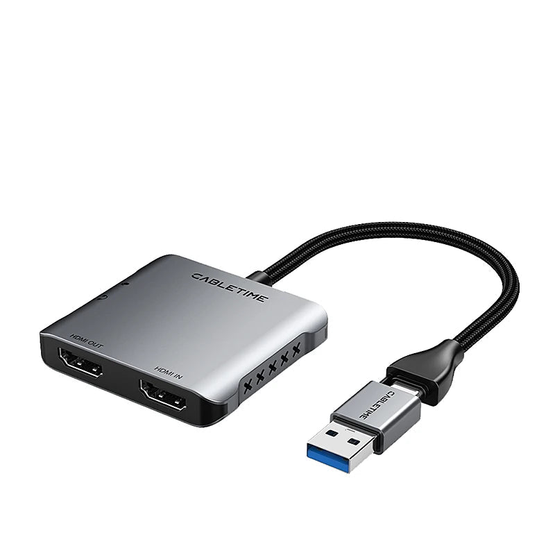 CABLETIME 4K 30Hz USB/Type-C HDMI Capture Card