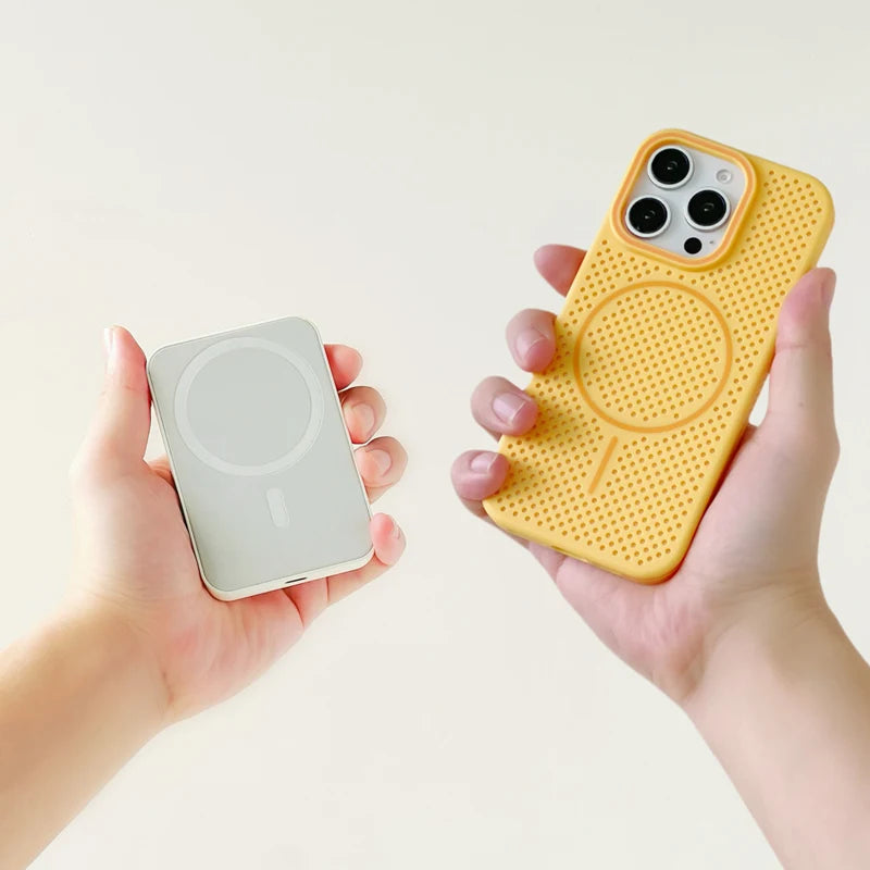 Slim Hollow Mesh MagSafe Protective Case for iPhone 16 Series