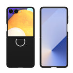 Elegant Matte PC Phone Case with Ring Holder for Samsung Galaxy Z Flip 7