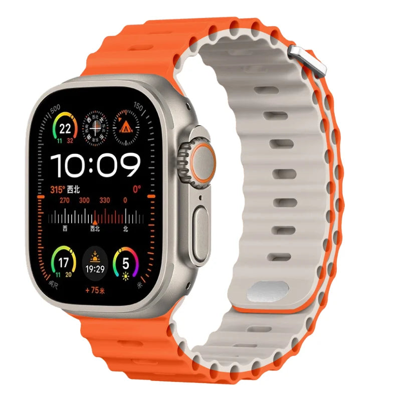 Soft-Touch Ocean Silicone Sport Band for Apple Watch