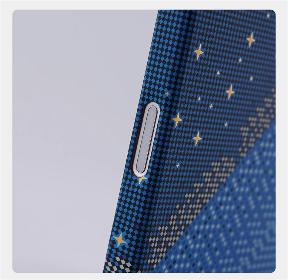 Starlight Carbon Fiber Pattern MagSafe Armor Case for iPhone 17 Series
