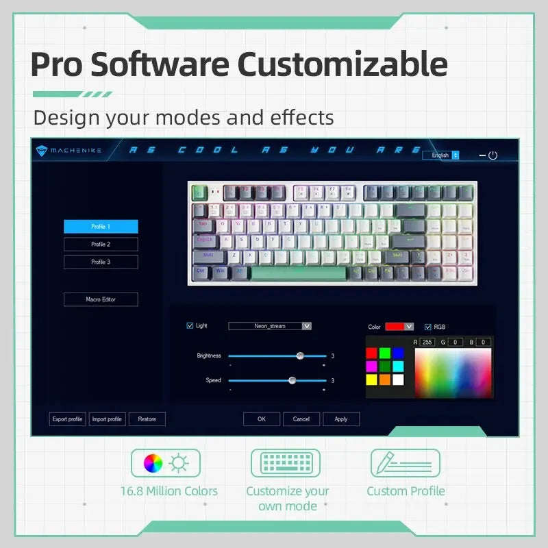MACHENIKE K500-94 Hot-Swappable Mechanical Keyboard