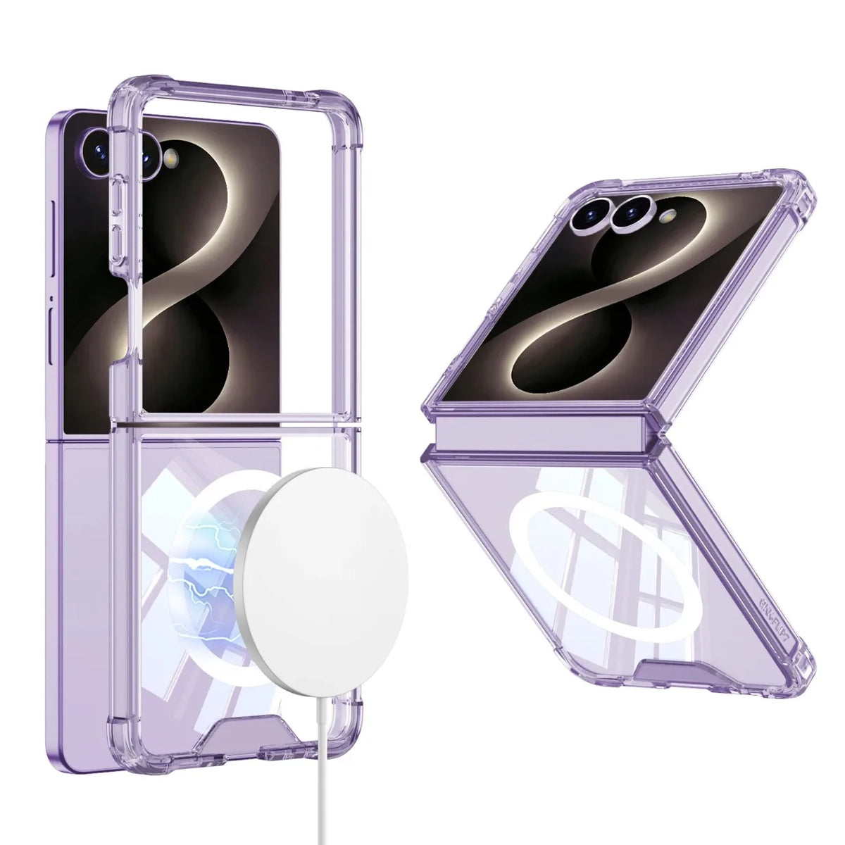 Clear MagSafe Bumper Case with Shockproof Corners for Samsung Galaxy Z Flip 8