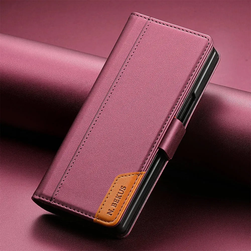 Protective Flip Wallet Case with Card Slot for Samsung Galaxy Z Fold 7