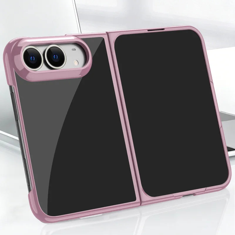 Clear Electroplated Hard PC Case for iPhone Duo