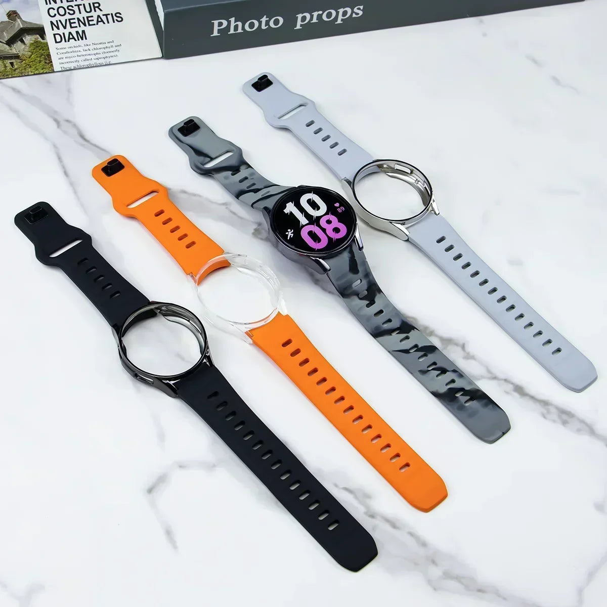 Silicone Band + TPU Protector Case for Samsung Galaxy Watch 6 and Galaxy Watch 6 Classic