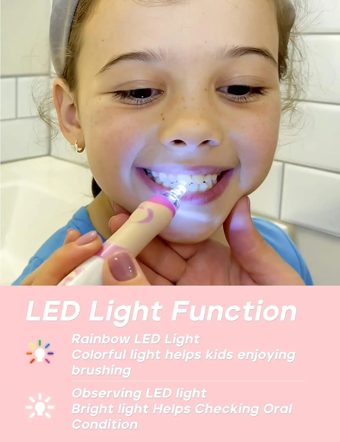 SEAGO Kids Electric Toothbrush & 12 Replacement Heads